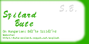 szilard bute business card